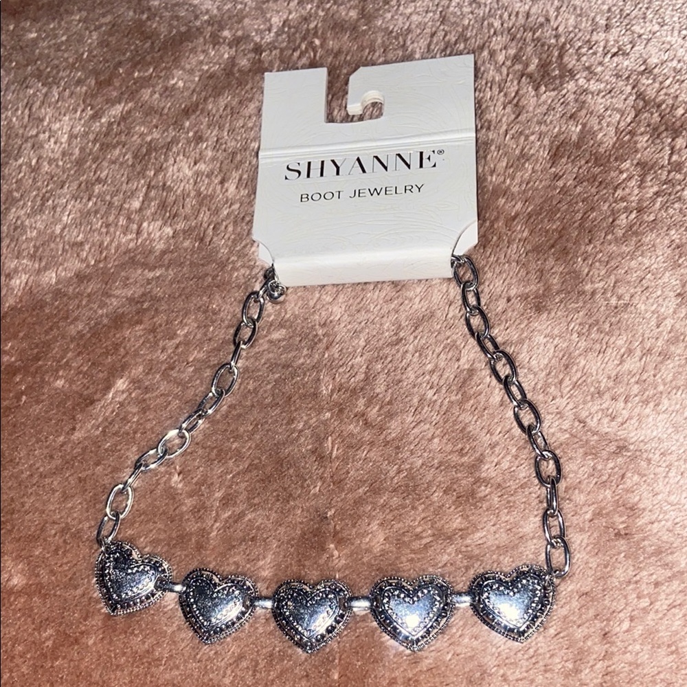 Shyanne Silver Heart Boot Jewelry